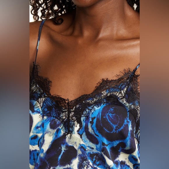 Open Edit Eyelash Lace Trim Satin Crop Camisole - ShopStyle size M - Picture 4 of 12